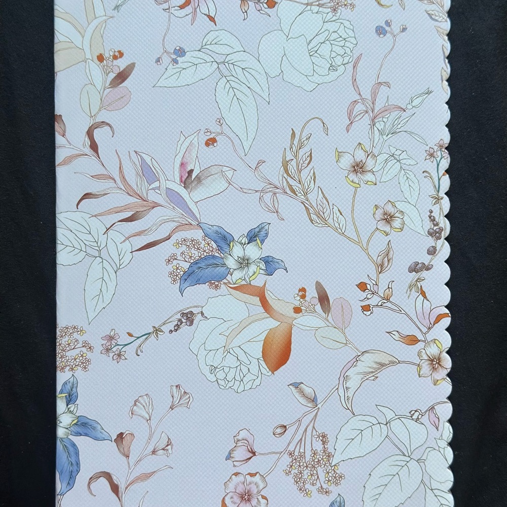 Floral Pastel Notebook Cover — Blue & Peach Botanical Print